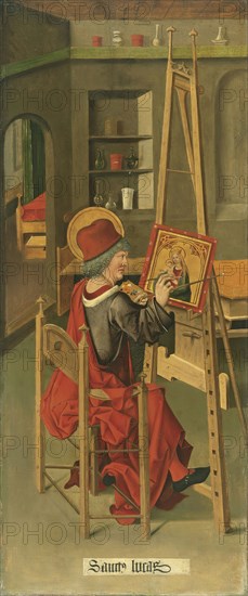 Saint Luke painting the Virgin, 1478. Creator: Gabriel Malesskircher.