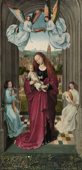 The Virgin and the Child between Angels, 1500. Creator: Master of the Andre Madonna.