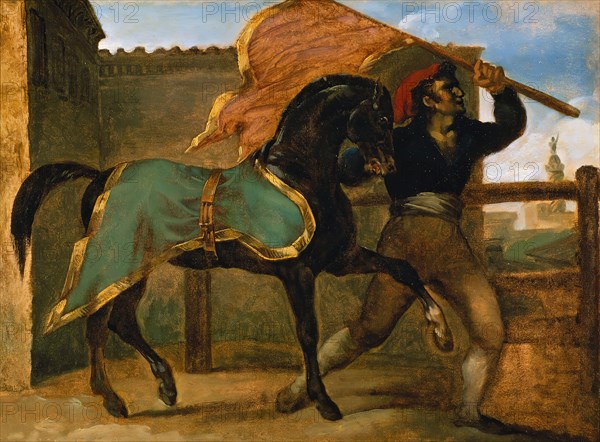 Horse Race, 1817. Creator: Theodore Gericault.