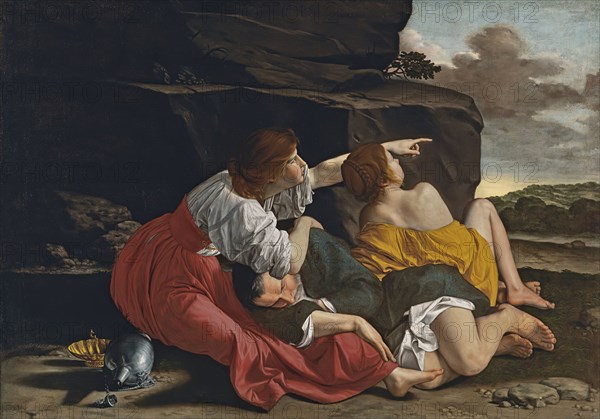 Lot and His Daughters, 1621. Creator: Workshop of Orazio Gentileschi.