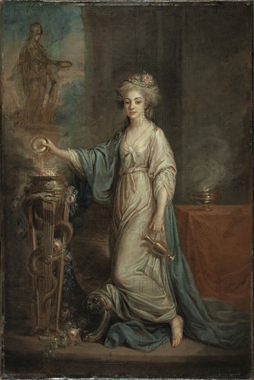 Portrait of a Lady as a Vestal Virgin, c1780s. Creator: Angelica Kauffman.