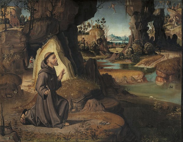 Saint Francis Receiving the Stigmata, 1525. Creator: Antonio Pirri.