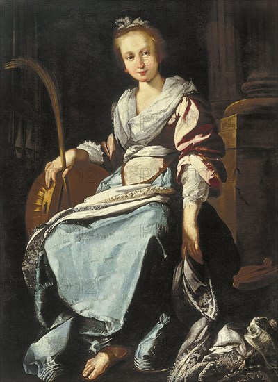 Saint Cecilia, 1625. Creator: Workshop of Bernardo Strozzi.