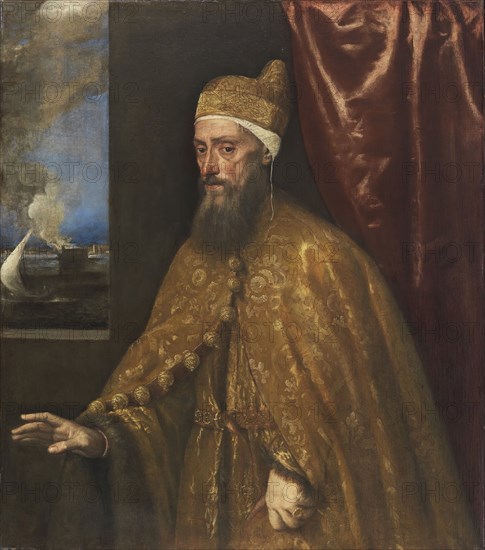 Portrait of Doge Francesco Venier, 1554. Creator: Titian.