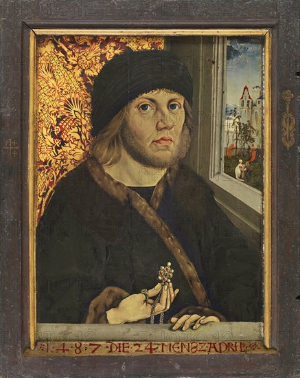 Portrait of Johann von Rückingen (?) (recto), 1487. Creator: Wolfgang Beurer.
