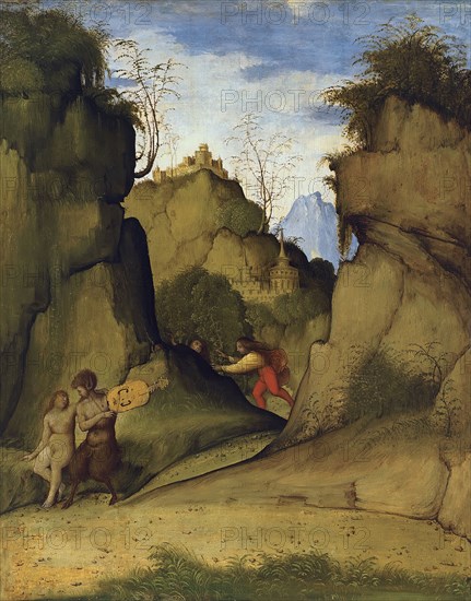 Pan and Syrinx, 1510. Creator: Giovanni Agostino da Lodi.