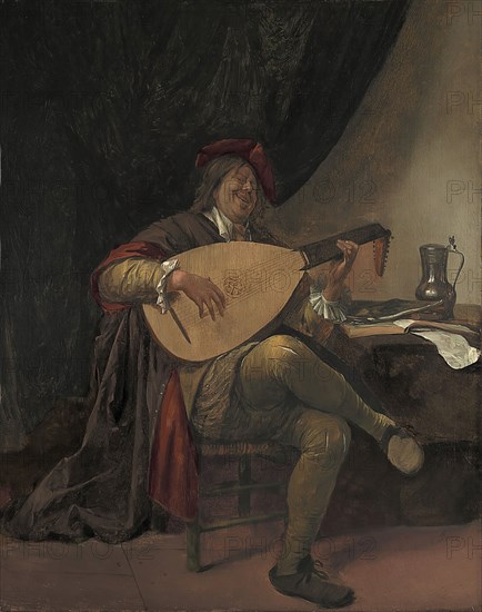 Self- Portrait playing the Lute, 1663. Creator: Jan Steen.