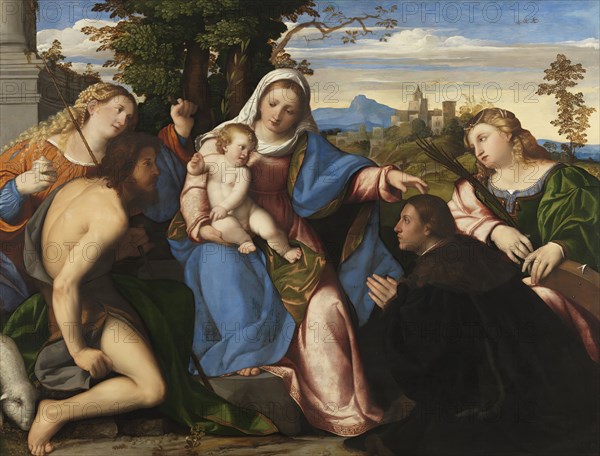 The Virgin and Child with Saints and a Donor, 1518. Creator: Jacopo Palma il Vecchio.