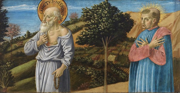 Saint Jerome and the blessed Bartolo Buompedoni of San Gimignano, 1464. Creator: Benozzo Gozzoli.