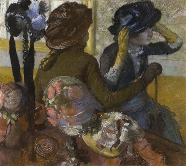 At the Milliner's, 1882. Creator: Edgar Degas.