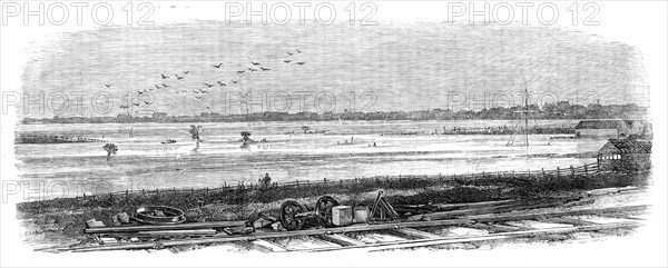 Floods at Melbourne, Australia: Emerald Hill, from the suburban railway, 1864. Creator: Unknown.