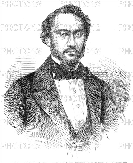 Kamehameha IV., the late King of the Sandwich Islands, 1864. Creator: Unknown.