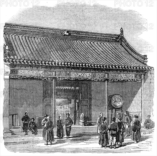 The Taeping Rebellion in China: entrance to Ching-Wang's palace, Soo-Chow, 1864. Creator: Unknown.