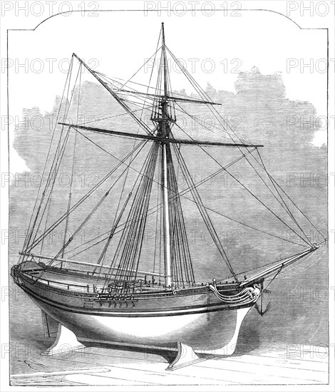 Model of Queen Elizabeth's yacht, 1864. Creator: Unknown.