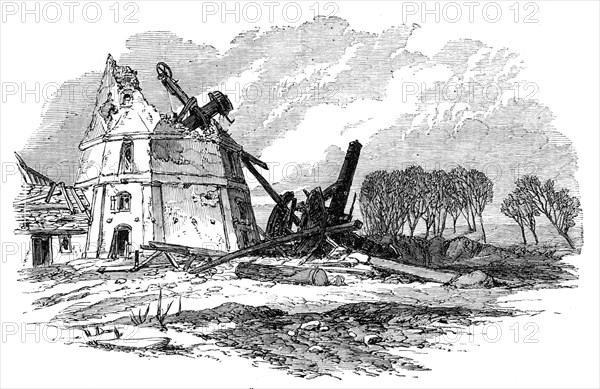 Illustrations of the War in Denmark: the Düppel Windmill in ruins, 1864. Creator: Unknown.