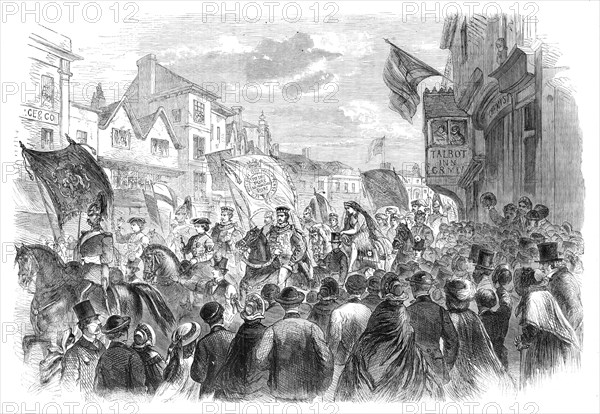 The Lady Godiva procession at Coventry, 1862. Creator: Unknown.