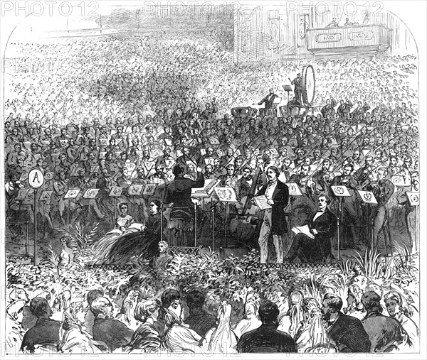 A Sketch at the Handel Festival in the Crystal Palace, 1865. Creator: Unknown.