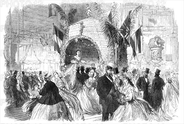 Mrs. Howard Paul’s Beehive, at the Royal Dramatic College Festival, in the Crystal Palace, 1865. Creator: Unknown.