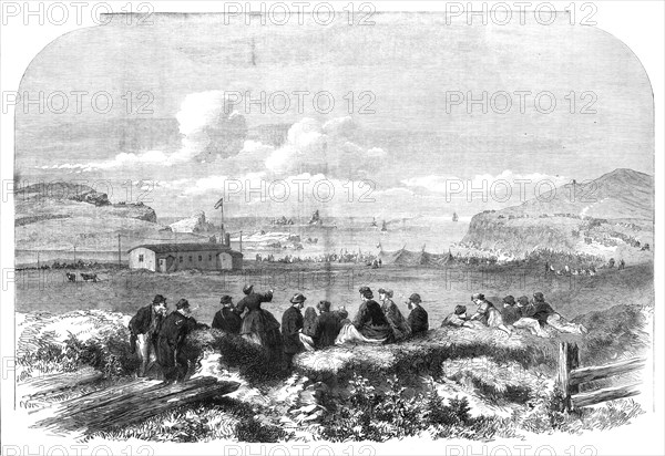 Laying of the Atlantic Telegraph Cable: watching the Caroline going out to sea..., 1865. Creator: Unknown.