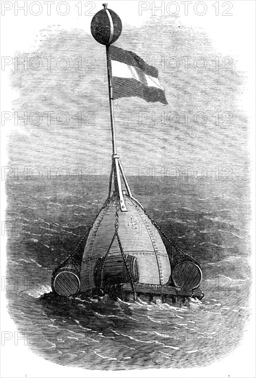 The Atlantic Telegraph Expedition: the second buoy...where the cable was grappled, Aug. 8, 1865. Creator: Unknown.