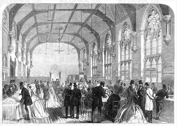 Meeting of the British Association at Birmingham: the Reception-Room, 1865. Creator: Unknown.