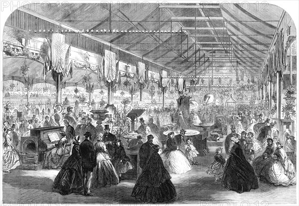 Industrial Exhibition at Bingley Hall, Birmingham, 1865. Creator: Unknown.