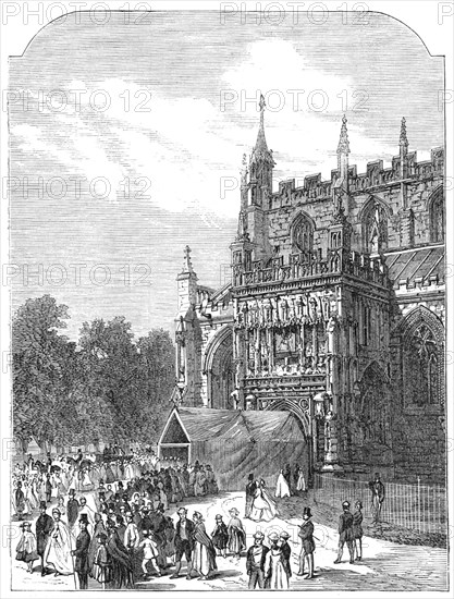 The Gloucester Music Festival: South Porch, Gloucester Cathedral, 1865. Creator: Unknown.