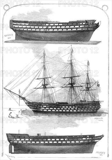 Models of ships in the Naval Gallery at the South Kensington Museum, 1865. Creator: Smyth.