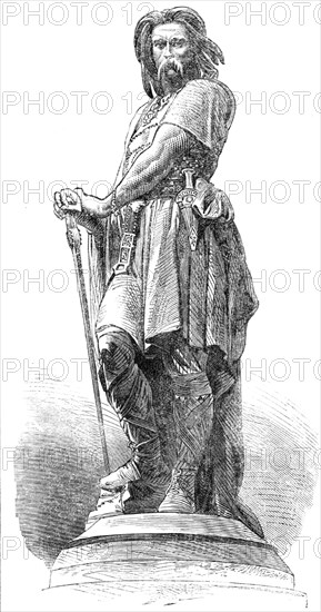 Statue of the Gaulish chieftain Vercingetorix, 1865. Creator: Unknown.