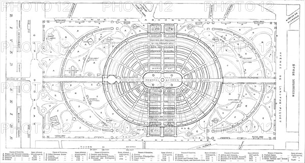 Plan of the Palace and Park designed for the Paris Universal Exhibition of 1867, (1865). Creator: Unknown.