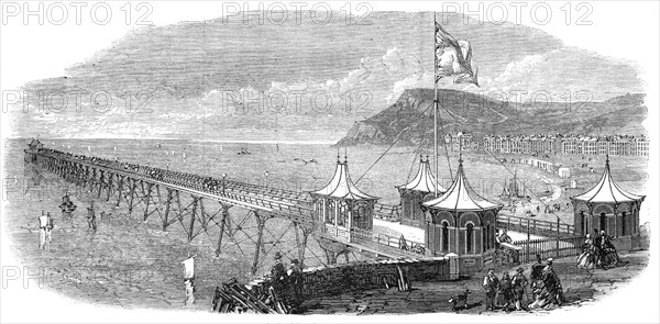 The new pier at Aberystwith, 1865. Creator: Unknown.