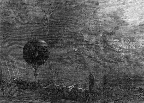 Ascent of Mr. Coxwell's Great Balloon from the Crystal Palace grounds, 1865. Creator: Unknown.