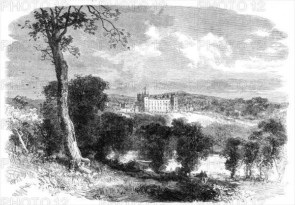 Floors Castle, Kelso, seat of the Duke of Roxburghe, visited by Prince and Princess of Wales, 1865. Creator: Unknown.