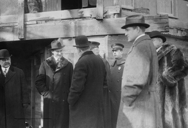 Mayor Mitchel at aqueduct completion 1/12/14, 1914. Creator: Bain News Service.