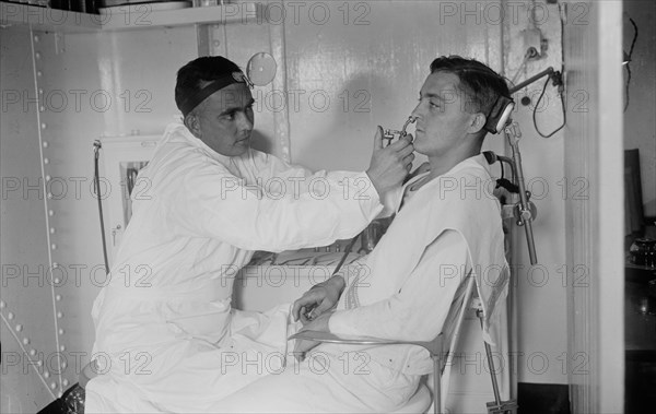 Nasal Spray - Laboratory for eye, ear, etc - COMFORT, between c1915 and c1920. Creator: Bain News Service.