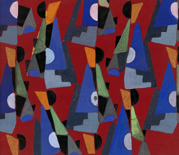 Untitled (Textile design no VIII), c1925. Creator: Frances Hodgkins.