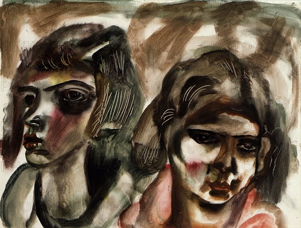 Two heads, c1935 -1934. Creator: Frances Hodgkins.