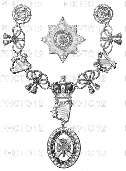 Visit of the Prince and Princess of Wales to Ireland: [regalia]... of a Knight of St. Patrick, 1868. Creator: Unknown.