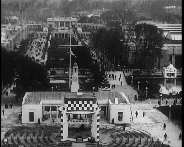 Pavilions and Walkways at the British Empire Exhibition, 1920s. Creator: British Pathe Ltd.