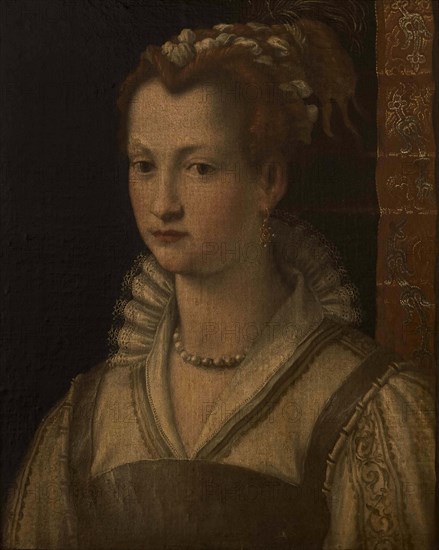 Portrait of Eleanor of Toledo (1522-1562), Early 1570s. Creator: Brina (Del Brina); Francesco (ca 1540-1586).