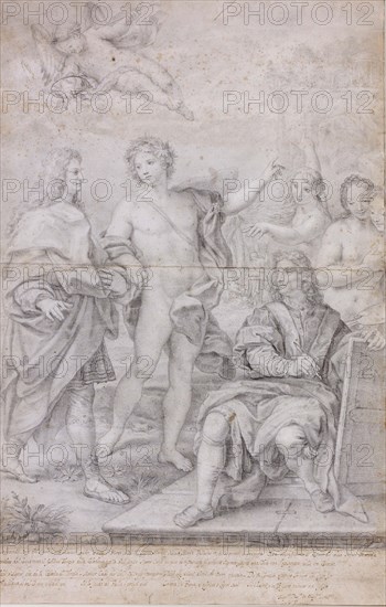 Temple of Virtue. Apotheosis of Nicolò Maria Pallavicino, c1695. Creator: Maratta; Carlo (1625-1713).