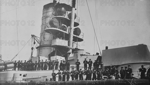 On the SMS Kaiser, between c1915 and c1920. Creator: Bain News Service.