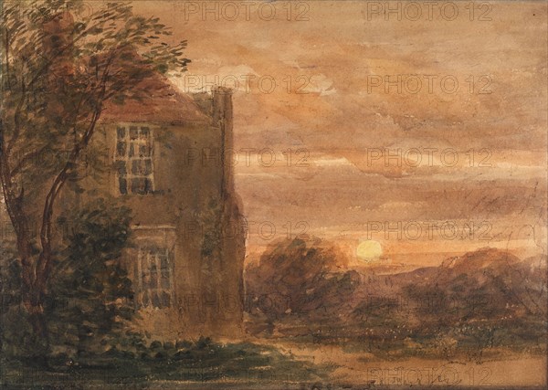 Greenfield House, Harborne, at Dawn, 1841-59. Creator: David Cox the Elder.
