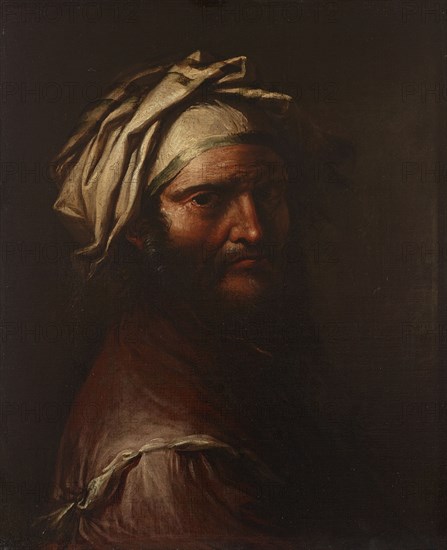 Head of a Man with a Turban, 1649-1655. Creator: Salvator Rosa.