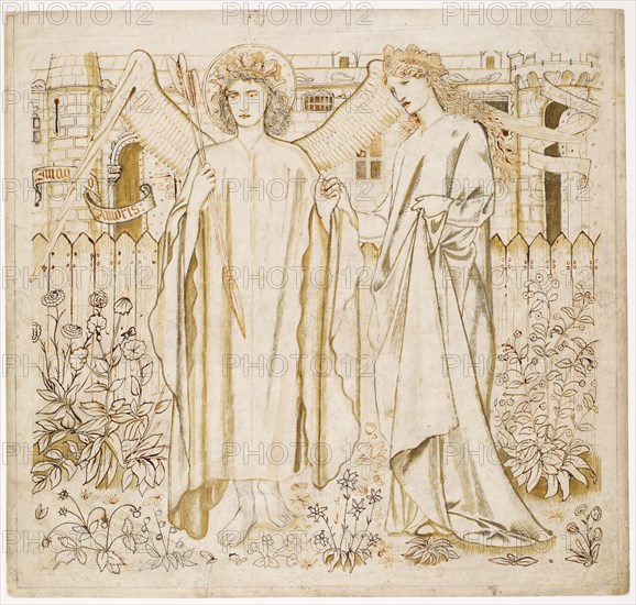 Chaucer's 'Legend of Good Women' - Amor and Alcestis, 1864. Creator: Sir Edward Coley Burne-Jones.