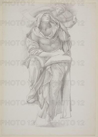 Draped Study for St Matthew the Evangelist, 1873. Creator: Sir Edward Coley Burne-Jones.