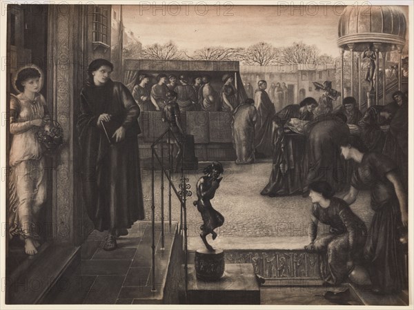 St Theophilus and the Angel, 1874-1951. Creator: Sir Edward Coley Burne-Jones.
