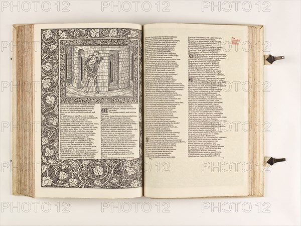 The Kelmscott Chaucer - The Works of Geoffrey Chaucer Now Newly Imprinted, 1896. Creator: Sir Edward Coley Burne-Jones.