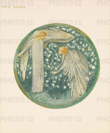 The Flower Book - White Garden, 1905. Creator: Sir Edward Coley Burne-Jones.