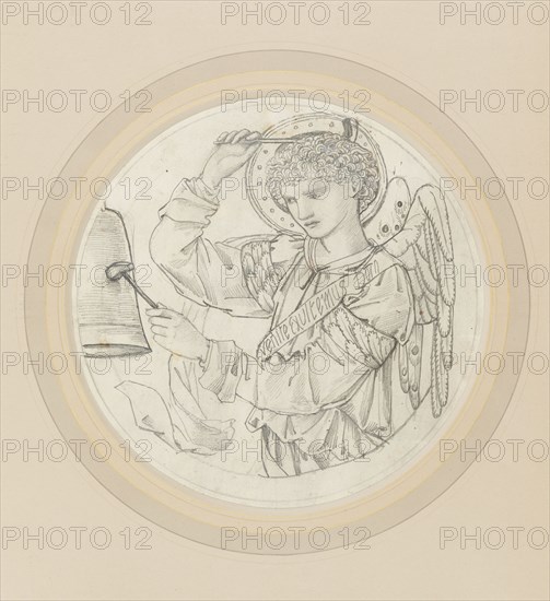 Angel playing on bells, 1865. Creator: Sir Edward Coley Burne-Jones.